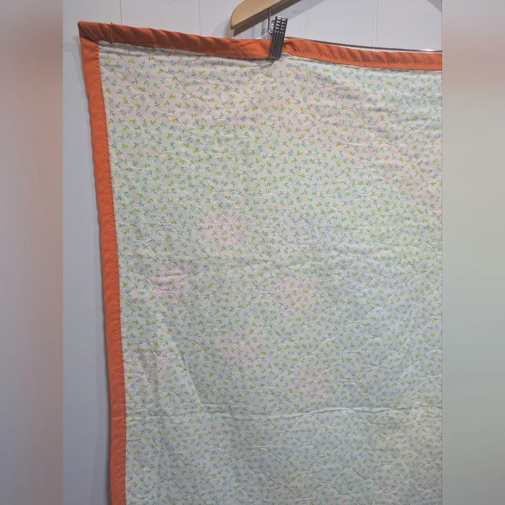Vintage Handmade Childs Quilt Sunbonnet Sue Rainbow Apple Neon Reversible Bonnet
